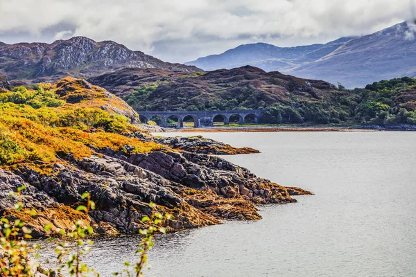 View Old Stone Railway Bridge Scotland — Stock Photo, Image