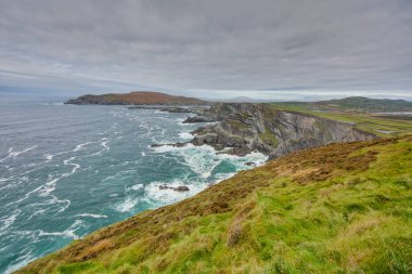 Kerry Cliffs Portmagee 'nin güney batı İrlanda' daki Panorama resmi