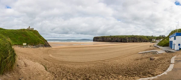 Imagem Panorâmica Praia Ballybunion Sudoeste Irlanda — Fotografia de Stock