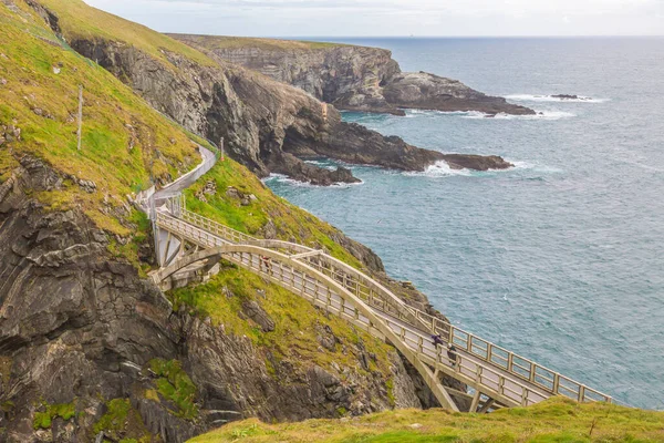 Güneybatı Rlanda Daki Mizen Head Deniz Fenerine Pedastrian Köprüsü — Stok fotoğraf