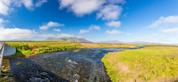 Panoramabild Des Vulkangebiets Snaefellsjoekull Auf Der Halbinsel Snaefells Auf Island — Stockfoto