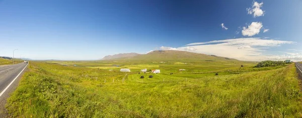 Panoramiczny Obraz Otwartego Krajobrazu Północnej Islandii — Zdjęcie stockowe