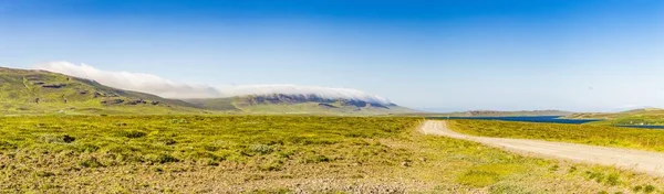 Foto Panoramica Sul Paesaggio Aperto Nel Nord Dell Islanda Vicino — Foto Stock