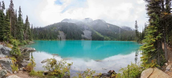 Foto Lago Glaciar Color Turquesa Canadá Fotografiada Durante Día Mayo — Foto de Stock
