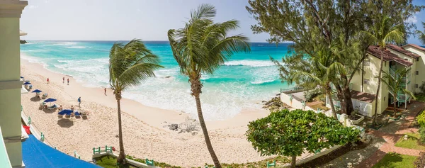 Vista Sulla Spiaggia Coral Mist Sulle Barbados — Foto Stock