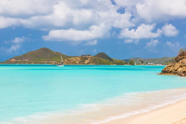 Vue Sur Plage Tropicale Sur Île Des Caraïbes Maarten — Photo