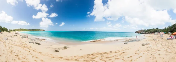 Vista Sulla Spiaggia Tropicale Sull Isola San Maarten — Foto Stock