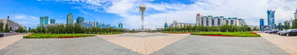 Panorama 180 Degrés Dostyq Street Astana Avec Vue Directe Sur — Photo