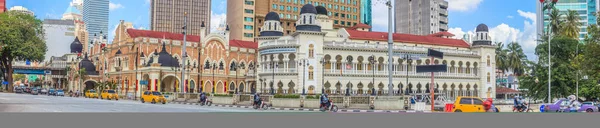 Zdjęcia Panoramiczne Drogi Kuala Lumpur Ciągu Dnia Ruchu Drogowego Sfotografowany — Zdjęcie stockowe