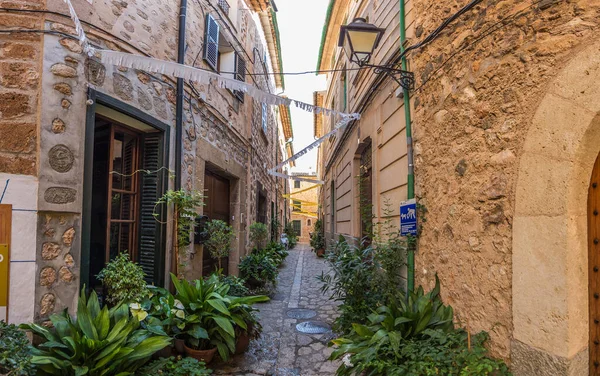 Pequeño Callejón Histórica Ciudad Fornalutx Isla Mallorca — Foto de Stock