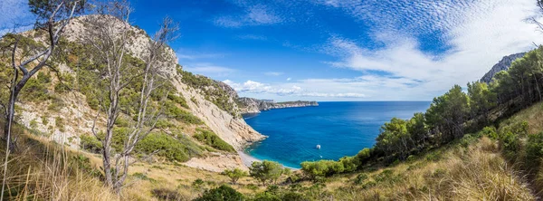 Mallorca Adası Ndaki Sevimli Platja Des Coll Baix Panoramik Resmi — Stok fotoğraf