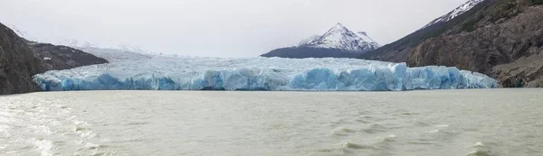 Patagonya Daki Torres Del Paine Ulusal Parkı Ndaki Buzulun Panoramik — Stok fotoğraf