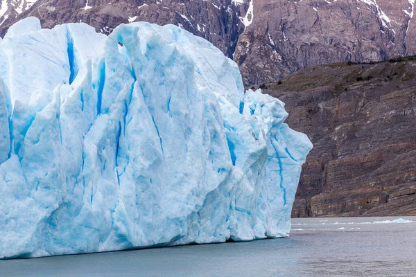 Zdjęcie Szarości Lodowca Parku Narodowym Torres Del Paine Patagonoa — Zdjęcie stockowe