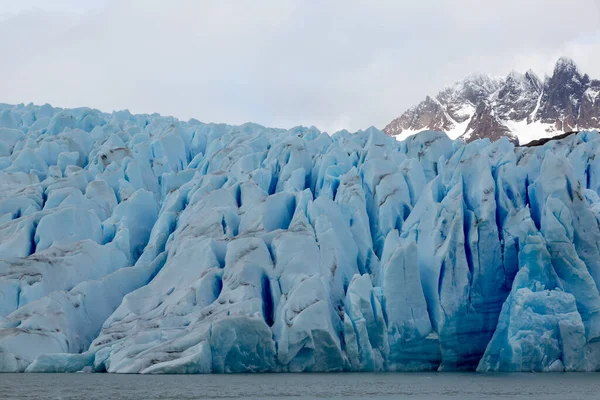 Imagem Uma Geleira Cinzenta Parque Nacional Torres Del Paine Patagonoa — Fotografia de Stock