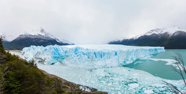 Imagem Panorâmica Borda Glaciar Perito Moreno Patagônia — Fotografia de Stock