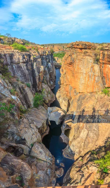 Foto Van Bourke Luck Potholes Bij Daglicht Blauwe Luchten Gefotografeerd — Stockfoto