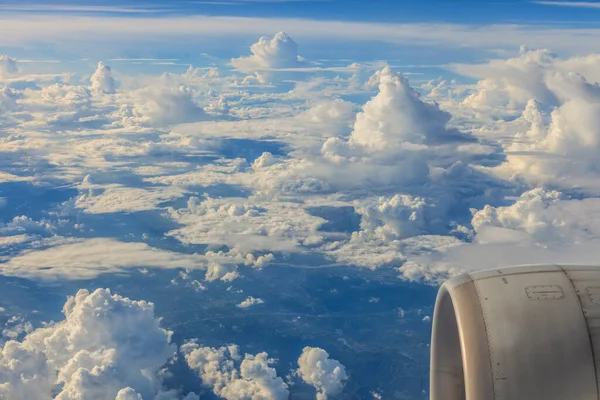 Imagem Aérea Nuvens Avião — Fotografia de Stock