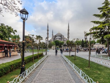 Sultan Ahmet Moschee gündüz İstanbul 'da