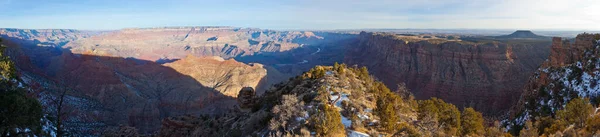 Fotografia Grand Canyon Orla Sul Inverno Com Neve Céus Claros — Fotografia de Stock