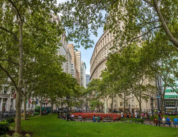 Blick Vom Manhattan Park Auf Die Wall Street New York — Stockfoto