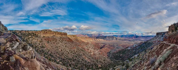 Arizona Çölü Nden Kışın Panoramik Manzara Yüksek Bir Perspektiften Ocak — Stok fotoğraf