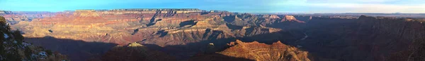 Fotografia Grand Canyon Orla Sul Inverno Com Neve Céus Claros — Fotografia de Stock