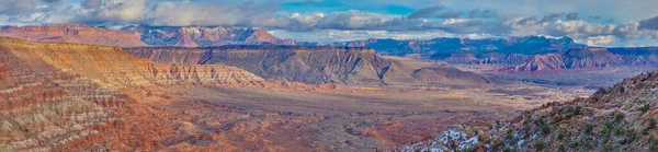 Vista Panorâmica Deserto Arizona Inverno Partir Uma Perspectiva Elevada Com — Fotografia de Stock