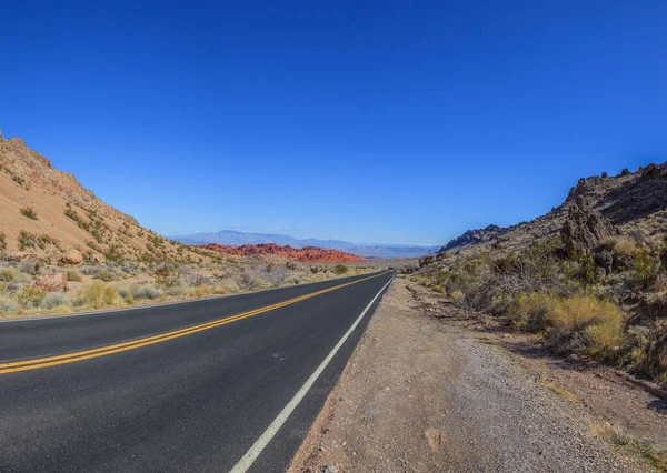 Fotografera Redigeringar Valley Fire State Park Nevada Usa Molnfri Blå — Stockfoto