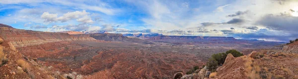 Vista Panorâmica Deserto Arizona Inverno Partir Uma Perspectiva Elevada Com — Fotografia de Stock