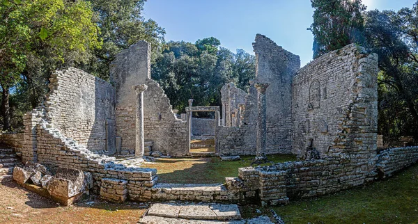 Picture Ruins Marys Cathedral Croatian Island Brijuni Summer Daytime — Stock Photo, Image