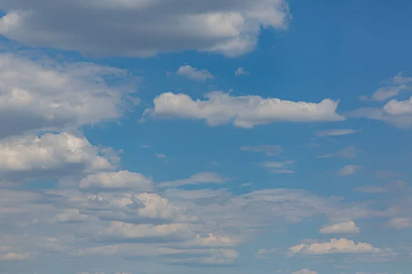 Image of a partly cloudy and partly clear sky during the day without horizon