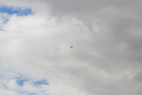 Gün Boyunca Ufuk Çizgisi Olmayan Parçalı Bulutlu Kısmen Açık Bir — Stok fotoğraf