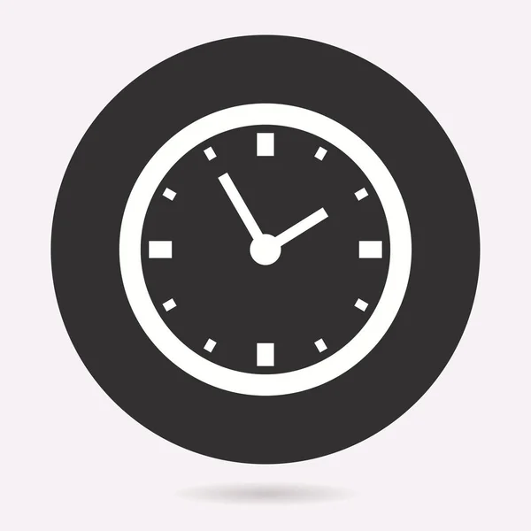 Símbolo Reloj Circular Ilustración Vectorial Aislada Pictograma Simple Para Diseño — Archivo Imágenes Vectoriales