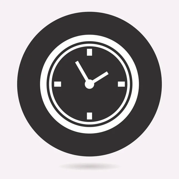 Ícone Hora Relógio Símbolo Prazo Ilustração Vetorial Isolada Pictograma Simples — Vetor de Stock