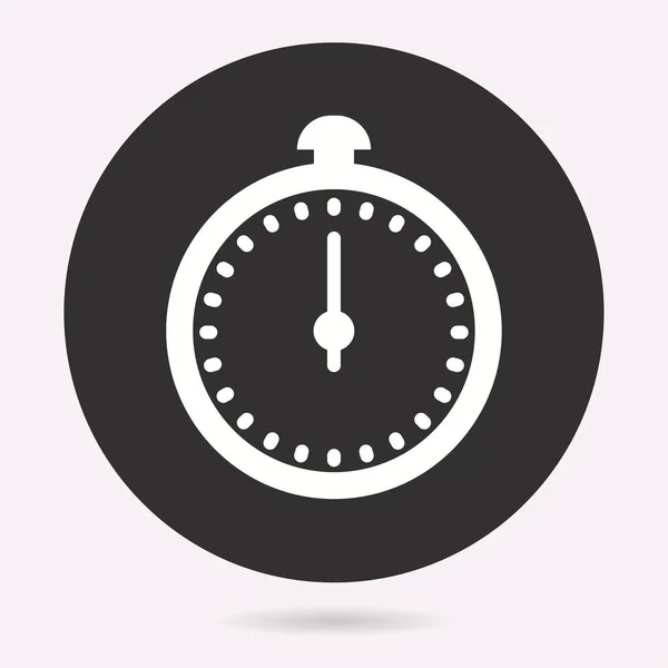 Icono Hora Del Reloj Vectorial Símbolo Del Cronómetro Pictograma Simple — Archivo Imágenes Vectoriales