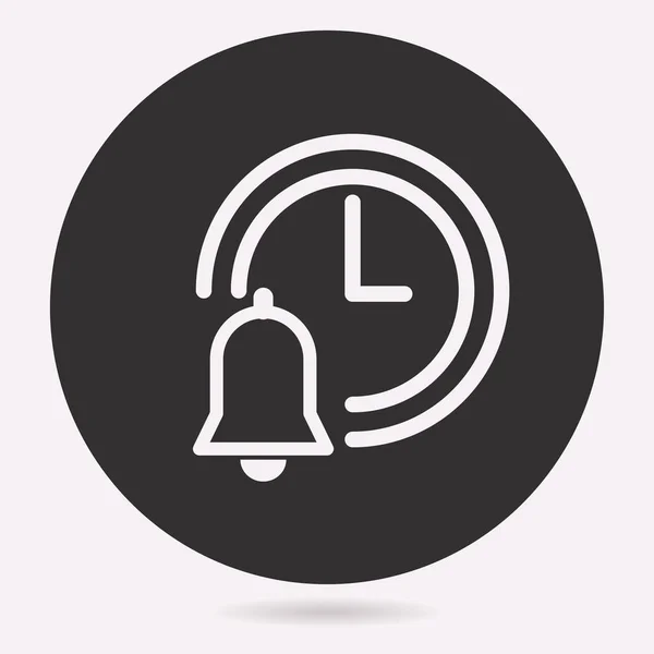 Icono Hora Del Reloj Vectorial Símbolo Fecha Límite Ilustración Aislada — Archivo Imágenes Vectoriales