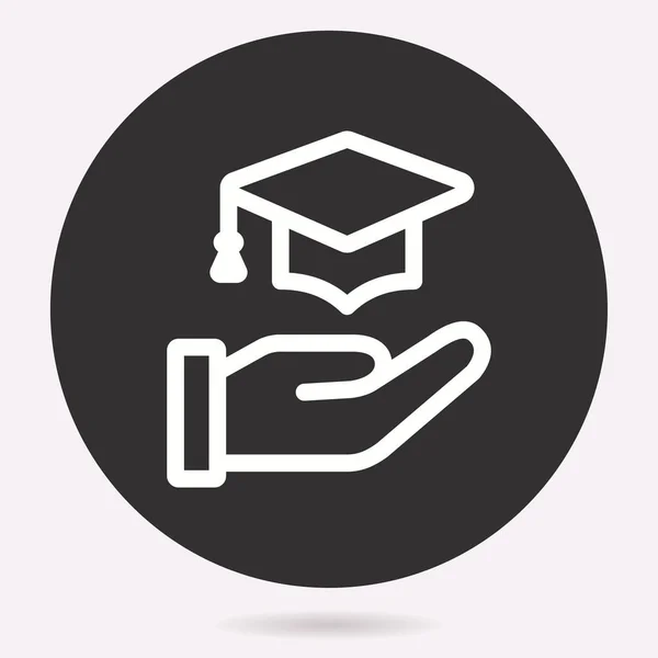 Vector Learning Ícone Educação Estudo Académico Aprende Símbolo Ilustração Isolada — Vetor de Stock