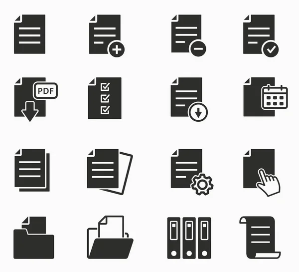 Documento Vectorial Formato Archivo Papel Archivo Oficina Pdf Negocio Conjunto — Vector de stock