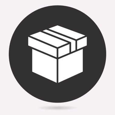 Vektör hediye kutusu sürpriz simgesi. Doğum günü hediyesi sembolü.