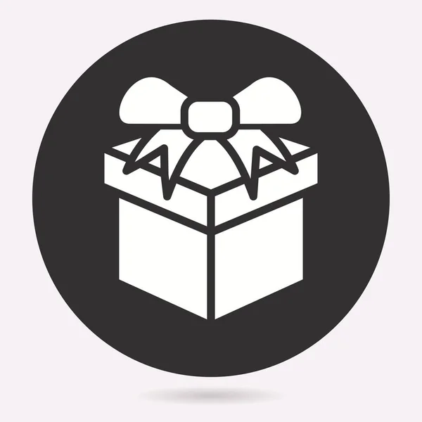 Vector gift box surprise icon. Birthday present symbol.