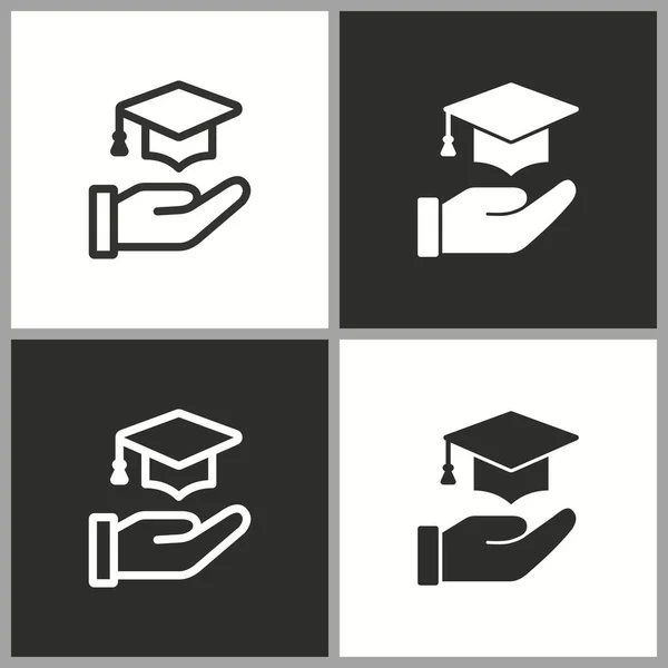 Icono Educación Línea Vectorial Estudio Académico Símbolo Aprendizaje Ilustración Aislada — Vector de stock