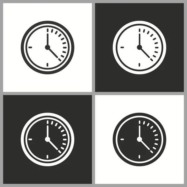 Icono Reloj Tiempo Vectorial Pictograma Simple Para Diseño Gráfico Web — Archivo Imágenes Vectoriales