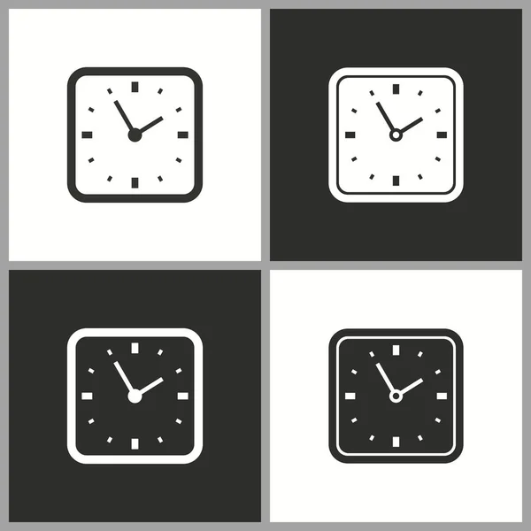 Icono Reloj Tiempo Vectorial Pictograma Simple Para Diseño Gráfico Web — Vector de stock