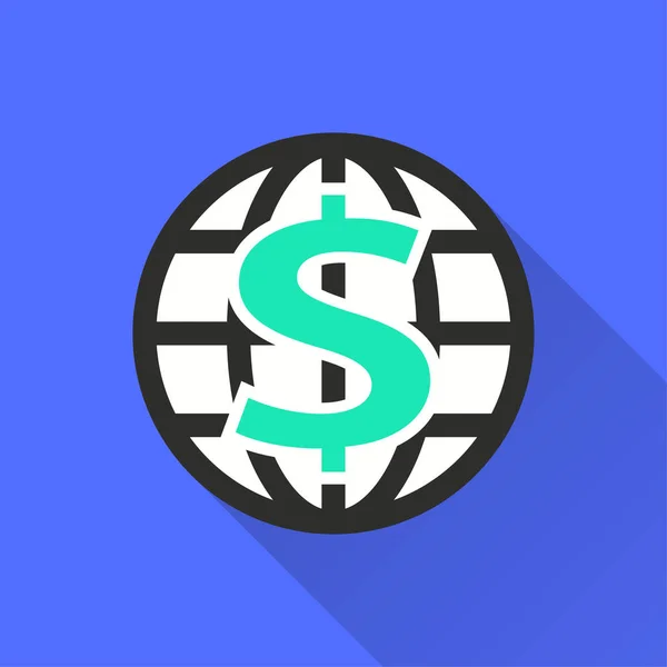 Vektor Investice Peníze Ilustrace Izolované Modré — Stockový vektor