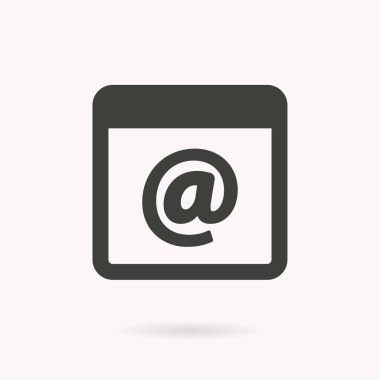 Tarayıcı vektör simgesi. Siyah illüstrasyon izole için grafik ve web tasarım.