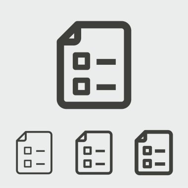 Anket vektör simgesi. Siyah illüstrasyon izole için grafik ve web tasarım.