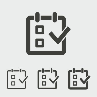 Anket vektör simgesi. Siyah illüstrasyon izole için grafik ve web tasarım.