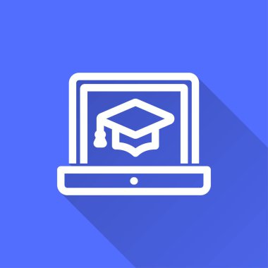 E-öğrenme eğitim simgesi. Akademik çalışma, sembol öğrenin.