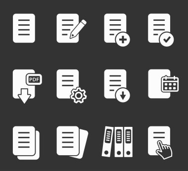 Belge vektör simgesi. Grafik ve web tasarımı için görüntü izole edildi.
