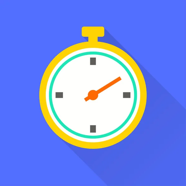 Vector Stopwatch Pictogram Illustratie Met Lange Schaduw Voor Grafisch Web — Stockvector